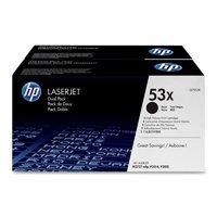 hp 53x black dual pack toner cartridge q7553xd