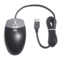 HP USB 2-Button Optical scroll mouse carbonite & silver