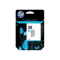 hp 38 27ml pigmented light cyan ink cartridge c9418a