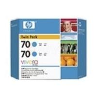 HP 70 Twin Pack - Print cartridge - 2 x cyan