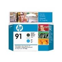 HP 91 Cyan and Matte Black Printhead