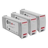 hp no 771 chromatic red ink cartridge 3 pack