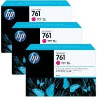 HP No 761 Magenta 3 Pack Ink Cartridge - CR271A