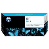 HP 81 Cyan Printhead and Cleaner