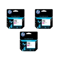 *HP 711 Magenta Ink Cartridge - 3 Pack - CZ135A