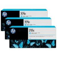 hp 711c 775 ml light cyan 3 pack ink cartridge b6y36a