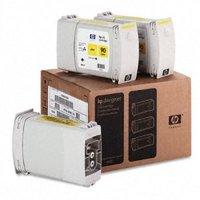 HP 90 400ml Yellow Ink Cartridge - 3 Pack