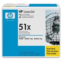 hp 51x black dual pack toner cartridge