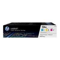 HP 126A 3-pack Cyan/Magenta/Yellow Original LaserJet Toner Cartridges