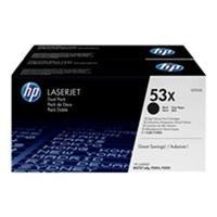 hp 53x 2 pack high yield black original laserjet toner cartridges