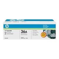 hp 36a 2 pack black original laserjet toner cartridges