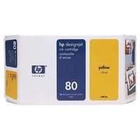 hp 80 print cartridge 1 x yellow