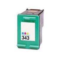 hp 343 tri colour remanufactured standard capacity printer ink cartrid ...