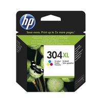 hp 304xl tri colour original high capacity ink cartridge n9k07ae