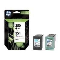 HP 350 Black/351 Tri-color 2-pack Original Ink Cartridges (SD412EE)