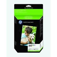 HP Q7966EE 363 Ink cartridge multi pack, Bk, C, M, Y, LC, LM: 150-270 fotos 10x15, Pack qty 6