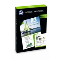hp 920xl officejet value pack print cartridge paper kit ch081ae