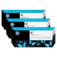 HP 91 775ml Light Grey Ink Cartridge - 3 Pack