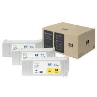 HP 83 UV Yellow Print cartridge - 3 Pack - C5075A