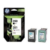 hp 350351 black and colour ink cartridge combo pack sd412ee