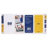 HP 80 - Printhead with cleaner - 1 x yellow