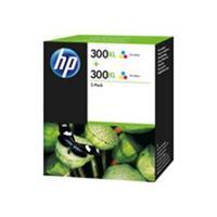 HP 300XL 2 Pack High Yield Tri Colour Original Ink Cartridge