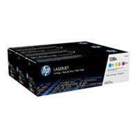 HP 128A 3-pack Cyan/Magenta/Yellow Original LaserJet Toner Cartridges