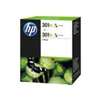 HP 301XL Tri-Colour (Cyan/Magenta/Yellow) Ink Cartridge Twin Pack