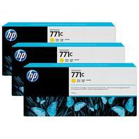 hp 771c yellow original 3 ink multipack b6y34a