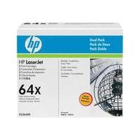 HP 64X (CC364XD) Original Black Laserjet Toner Cartridge - Twin Pack