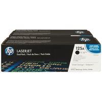 hp 125a black original toner cartridge dual pack cb540ad