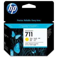 hp 711 yellow original 3 ink multipack cz136a