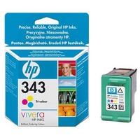 HP 343 Tri-Colour Original Standard Capacity Inkjet Print Cartridge with Vivera Inks