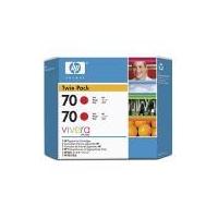 HP 70 Red Original Ink Cartridge (Twin Pack)