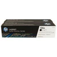 hp 126a black original toner cartridges dual pack ce310ad