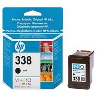 HP 338 Black Original Standard Capacity Inkjet Print Cartridge with Vivera Ink