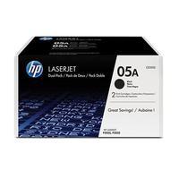 HP LaserJet 05A Black Original Print Cartridge with Smart Printing Technology - Twin Pack (CE505D)