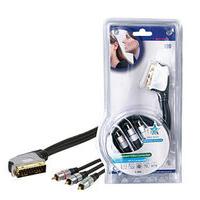 hq silver series scart to component video cable 25m