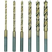 HSS Metal twist drill bit set 6-piece 1.5 mm, 2 mm, 2.5 mm, 3 mm, 3.5 mm, 4 mm Proxxon Micromot 28 876 TiN Cylinder sh
