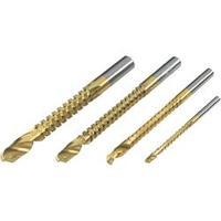 HSS Metal fraise set 4-piece 3 mm, 5 mm, 6.5 mm, 8 mm RONA 829027 TiN Cylinder shank 1 Set