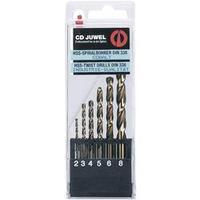 HSS Metal twist drill bit set 6-piece CD Juwel 1128060159 cobalt DIN 338 Cylinder shank 1 Set