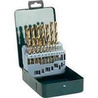 HSS Metal twist drill bit set 19-piece Bosch 2607019437 TiN DIN 338 Cylinder shank 1 Set