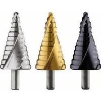 HSS Step drill bit 6 - 37 mm, PG7 - PG29 TiN Bosch 2608587435 Total length 93 mm Triangular shank 1 pc(s)