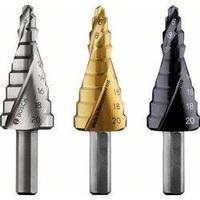 HSS Step drill bit 4 - 20 mm TiAIN Bosch 2608588066 Total length 70.5 mm Triangular shank 1 pc(s)