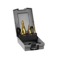 HSS Step drill bit set 3-piece 4 - 12 mm, 4 - 20 mm, 6 - 30 mm TiN Bosch 2608587432 Triangular shank 1 Set