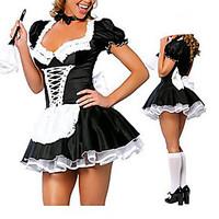 Humble Lady White Lace Classic Black Maid Uniform Cosplay Costumes Party Costume Maid Costumes Career Costumes Festival/Holiday Halloween Costumes