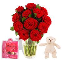 Hugs Romantic Gift Set - flowers