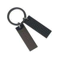Hugo Boss Basic Black Leather Keyring