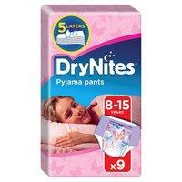 Huggies DryNites 8-15 Years Girl\'s Pyjama Pants x9