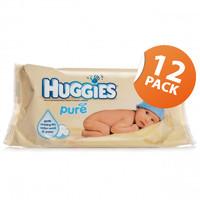 Huggies Pure Baby Wipes - 12 Pack